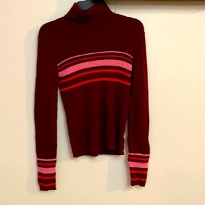 Free People Merino Retro Striped turtleneck sweater